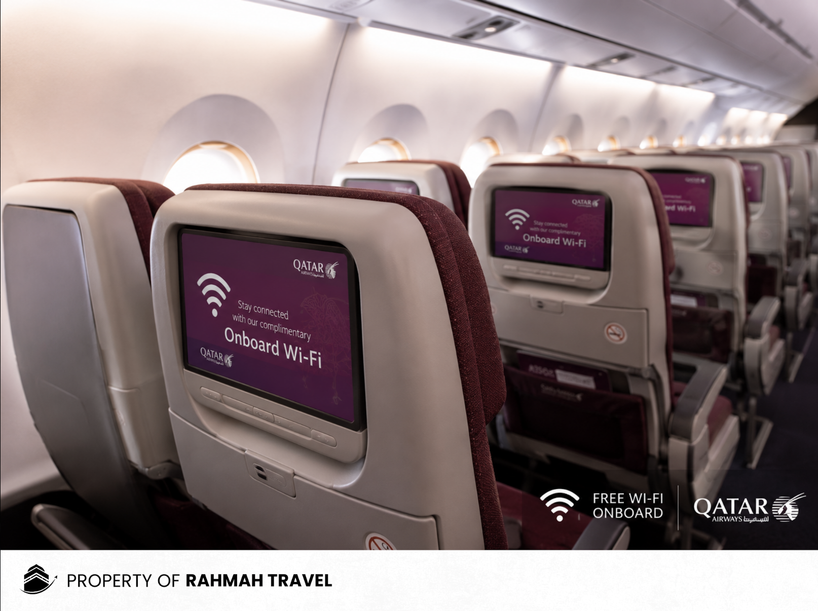 Ternyata maskapai qatar ada free wifi nyaa loh
