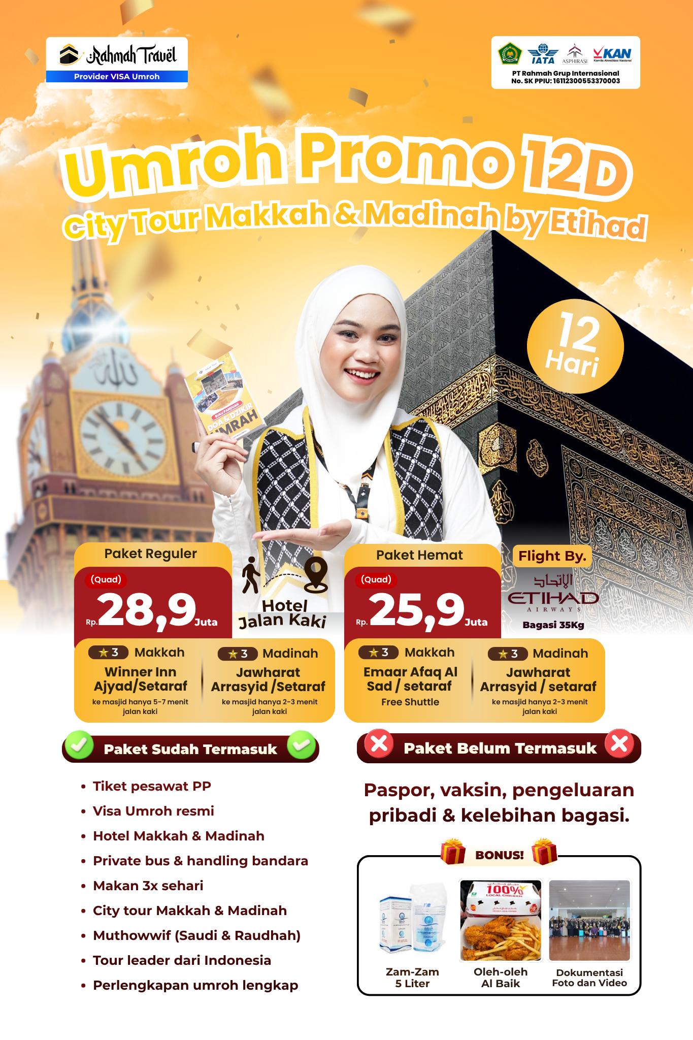 Umroh Slow Living 2x Jumat 12D Etihad Promo Oktober 